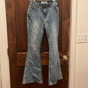 Rock & roll denim high rise flare